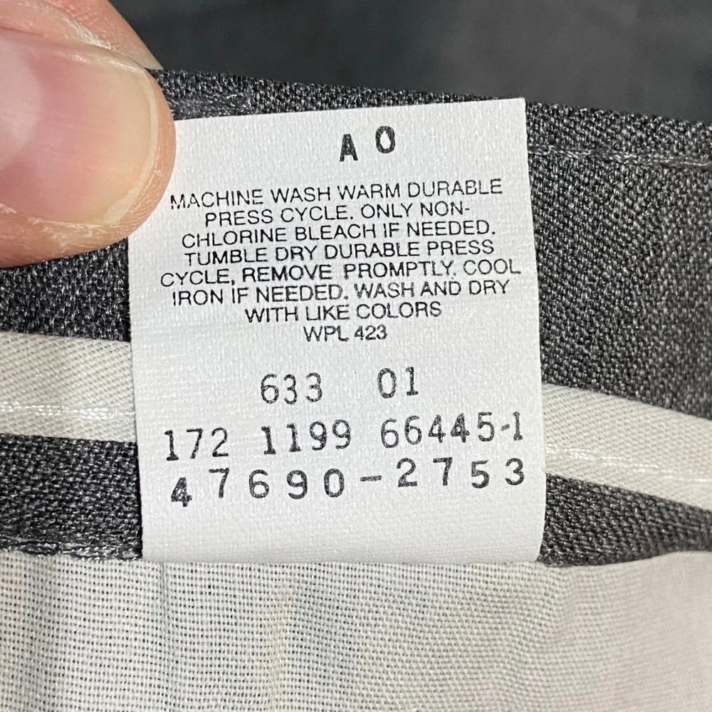 Levis Action Slacks Vintage Mens 38x28.5‎ Grey Flat Front Dress Pants Trousers